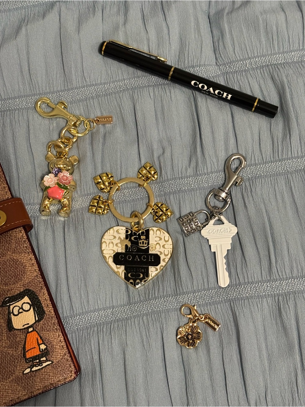 Coach x Peanuts Signature Brown Notebook + Pen with Authentic Repurposed Charms - Picture 12 of 12
